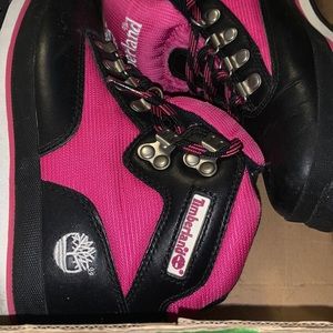 Timberland Shoes Pink Black Timberland Boots Poshmark